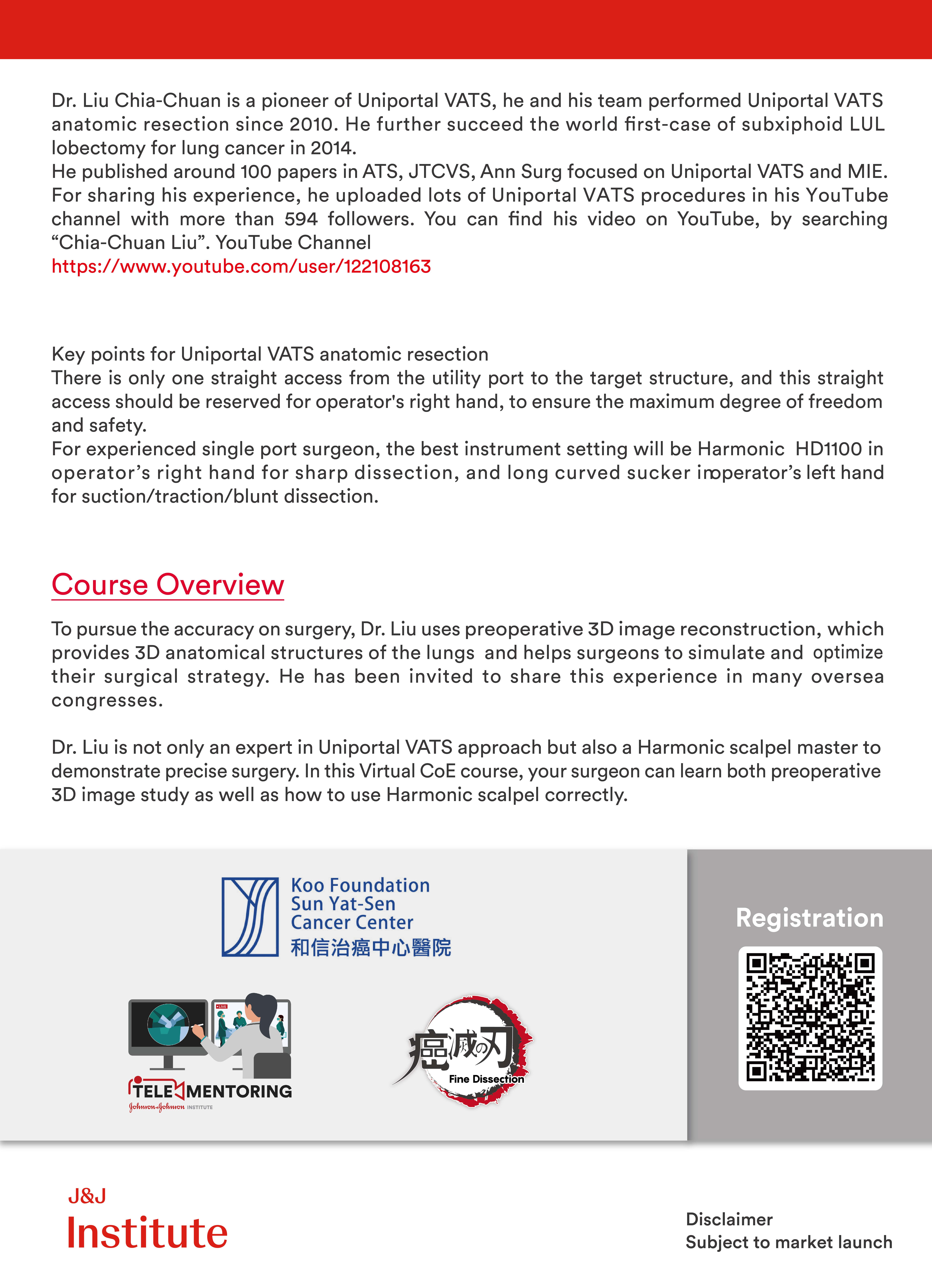 VATS Uniportal Segmentectomy Live Surgery