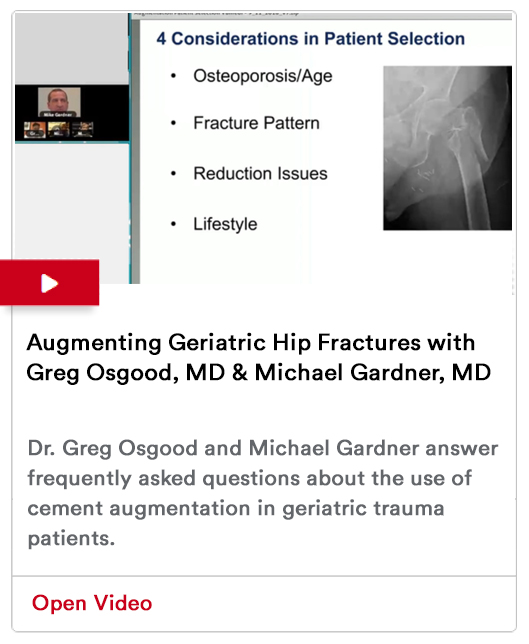 Managing Geriatric Hip Fractures Image ​