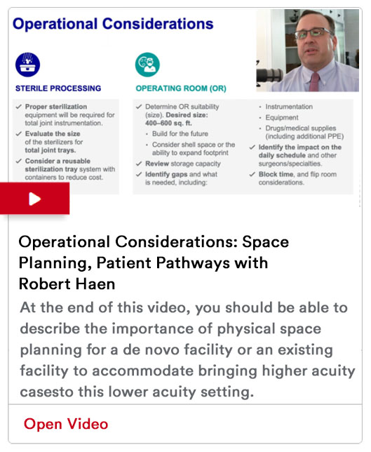 Operational Considerations: Space Planning, Patient Pathways with Robert Haen Video Image