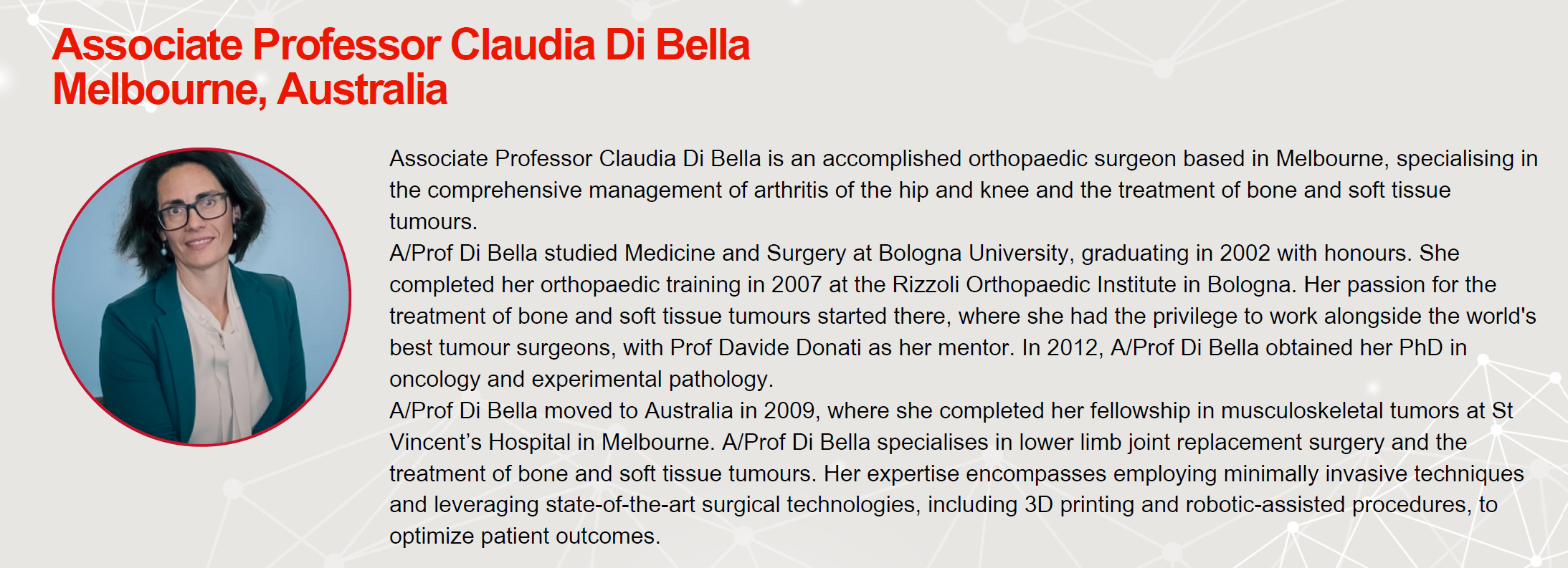 A Prof. Claudia Di Bella