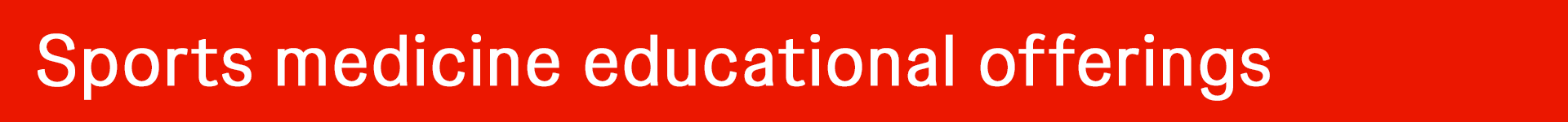 educational offerings