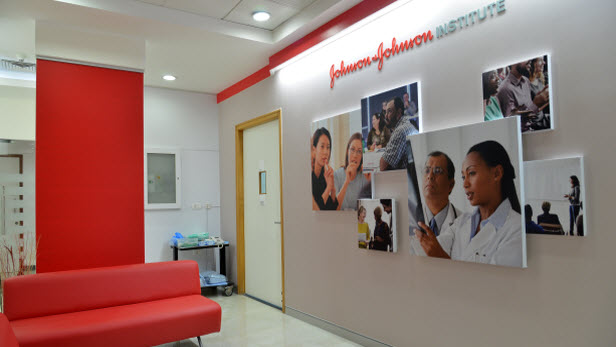 Faculty lounge in the Johnson & Johnson Institute facility location in Chennai, India.