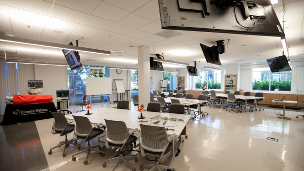 Training room in the Johnson & Johnson Institute facility location in Irvine, CA.