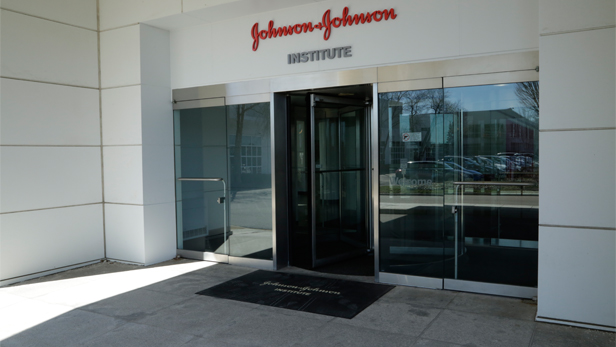 Facility Entrance of the Johnson & Johnson Institute facility location in Cincinnati, OH.