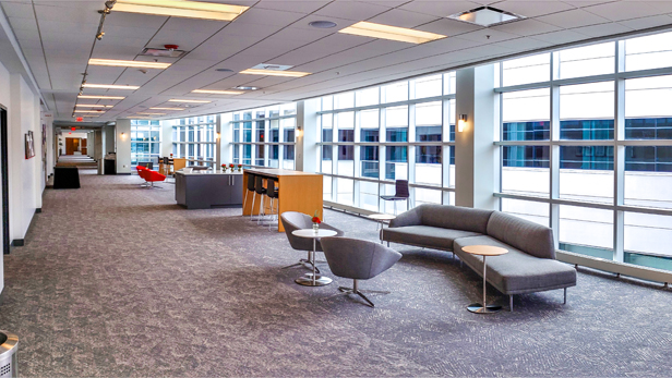 Breakout space located in the Johnson & Johnson Institute facility in Raynham, MA.