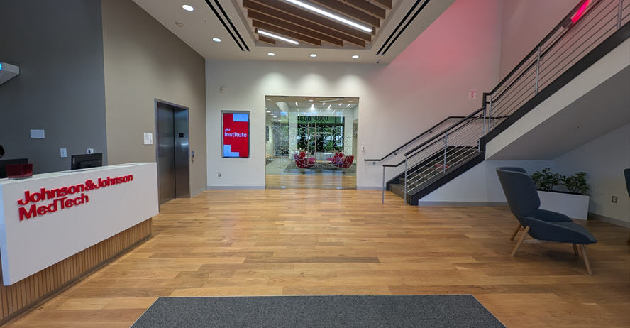 Lobby in the Johnson & Johnson Institute facility location in Palm Beach Gardens, FL