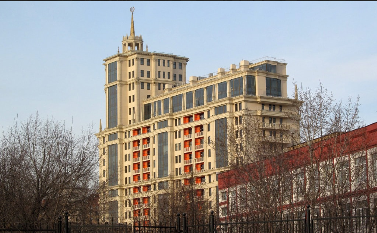 Exterior of the Johnson & Johnson Institute facility in Moscow, Russia.