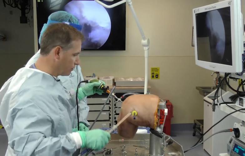 An image of the "PCL Reconstruction with Achilles Allograft using TWISTR™ Retrograde Reamer and MILAGRO Advance™ by Brian Busconi, MD" video on the JnJInstitute.com website.