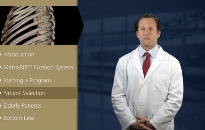 An image of the "MatrixRIB™ Care - How To Start A Rib Fixation Program with Adam Shiroff, MD" video.