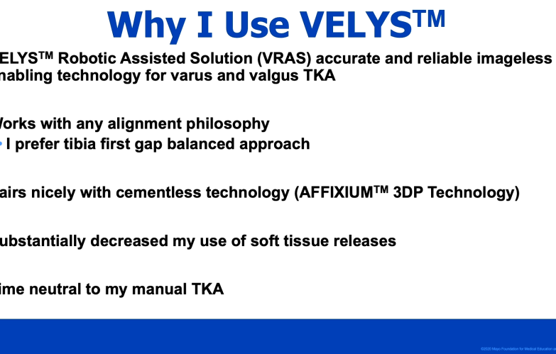 An Image From "Inverse Kinematic Alignment Technique with VELYS Robotic-Assisted Solution with Cody Wyles, MD"