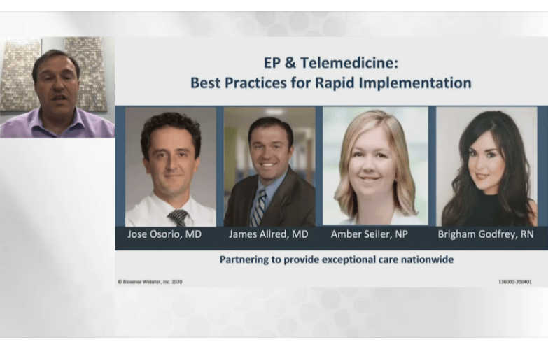An image from the "EP & Telemedicine: Best Practices for Rapid Implementation" video on the JnJInstitute.com website.
