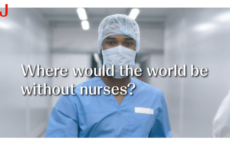 An image from the "Nurses Change Lives" video on the JnJInstitute.com website.