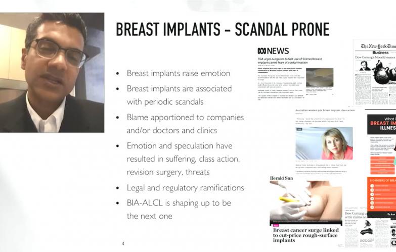 An image of the "BIA-ALCL Update and The Unifying Theory with Anand Deva, MD" video on the JnJInstitute.com website.