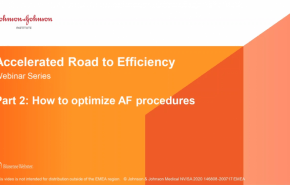 an image from the "Accelerated Road to Efficiency - Part 2 : How to optimize AF Procedures" video on the JnjInstitute.com website.