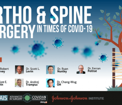 A graphic of the AIS Ortho & Spine webinar.