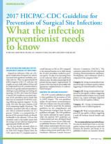 Surgical Site Infection Guidelines; What the Infection Preventionist Needs to Know