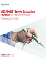 An image of the "MEGADYNE™ Smoke Evacuation Portfolio" document.