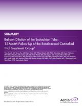 Cover image from the "Balloon Dilation of the Eustachian Tube: 12-Month Follow-Up of the Randomized Controlled Trial Treatment Group - Summary" as shown in jnjinstitute.com