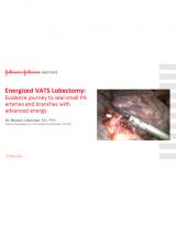 An image of the "Energized VATS Lobectomy: Evidence Journey with Moishe Liberman, MD" document on the JnJInstitute.com website.