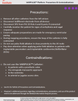 First page of the VARIPULSE™ Platform precautions and contraindications