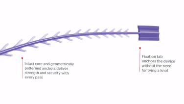 An image of the "STRATAFIX Symmetric PDS vs. Traditional Suture & V-Loc™" video.