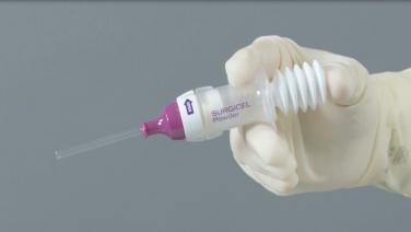 An image from the "SURGICEL Powder Product Overview" video on the JnJInstitute.com website.