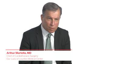 An image of the "Cardiovascular Surgery, Bleeding Matters with Arthur Martella, MD" video on the JnJInstitute.com website.