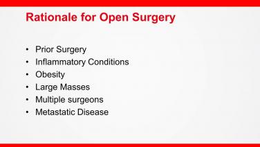 An image of the "Rationale for Open Surgery with Jonathan Efron, MD" video.