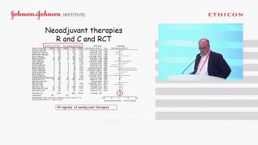 A screenshot of the video "Effect of Neo-Adjuvant Therapy - is it worth the trouble?".