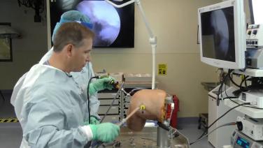An image of the "PCL Reconstruction with Achilles Allograft using TWISTR™ Retrograde Reamer and MILAGRO Advance™ by Brian Busconi, MD" video on the JnJInstitute.com website.