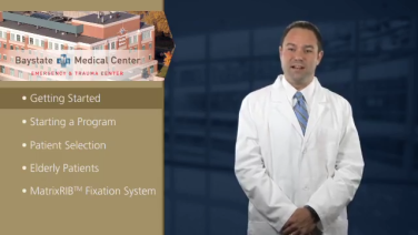 An image of the "MatrixRIB™ Care - How To Start A Rib Fixation Program with Andrew Doben, MD" video.