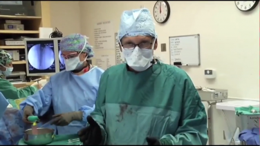 Image from the "Capsular Closure after an Anterior Approach Hip Surgery with Joel Matta, MD" playlist video on the JnJInstitute.com website