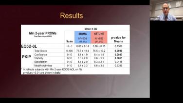 Image from the Comparative TKR Clinical & Patient Reported Outcomes using the ATTUNE® Knee System with William Hamilton, MD video.