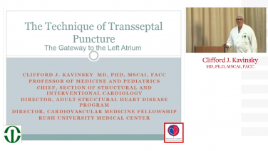 An image from "The Technique of Transseptal Puncture: The Gateway to the Left Atrium with Clifford Kavinsky, MD" video on jnjinstitute.com.