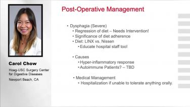 An Image from "Post-Operative Management of LINX Device Patients - Carol Chow, FNP-C, RNFA"