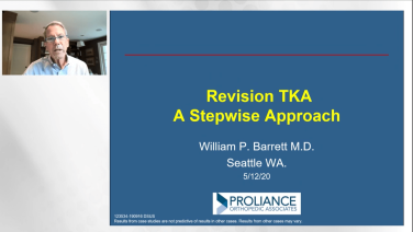 An image from the "ArthroTopic: Treatment Options for Failed Total Knee Arthroplasty" video on the JnJInstitute.com website.