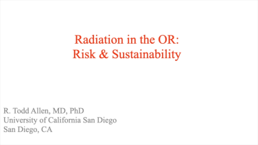 An image from the "Radiation in the O.R.: Risk & Sustainability with R. Todd Allen, MD, PhD" video on the JnJInsitute.com website.