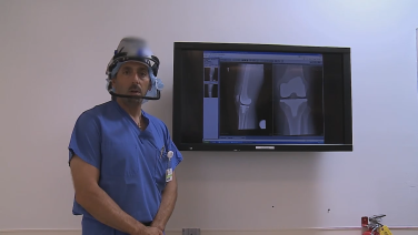 An image from the "ATTUNE Knee System Surgical Insights: Post-Operative Evaluation with Peter James, MD & Robert Gorab, MD" video on the JnJInstitute.com website.