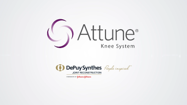 An image from the "Indications for Rotating Platform Knee Replacement with Douglas Dennis, MD & Brian Haas, MD" video on the JnJInstitute.com website.