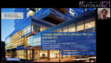 An image from the "The Importance of Catheter Stability in PVI with Paul Zei, MD" video on the JnJInstitute.com website.