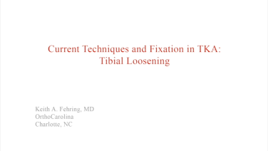 image of "Current Techniques & Fixation in Total Knee Arthroplasty: Tibial Loosening" video on jnjinstitute.com
