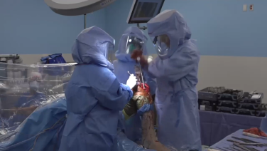 An image from the "ATTUNE Revision: Preparation for Tibia Stem with Ryan Nunley, MD" video on the JnJInstitute.com website.