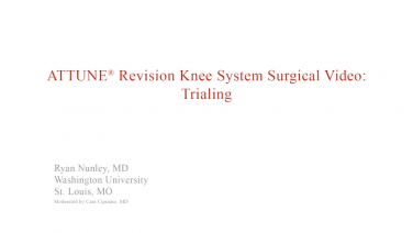 An image from the "ATTUNE Revision: Trialing with Ryan Nunley, MD" video on the JnJInstitute.com website.