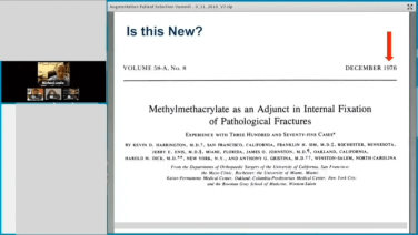 Augmenting Geriatric Fractures: Biomechanical & Clinical Literature Review with Michael Leslie, DO thumbnail image