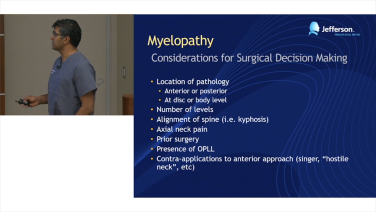 image of Cervical Spine Anatomy for Decompression: Myelopathy & Laminoplasty with Srinivas Prasad, MD video on jnjinstitute.com