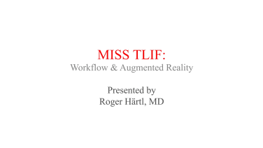 An image from the "Microlearning MISS TLIF - Navigated Workflow & Augmented Reality" video on the JnJInstitute.com website.