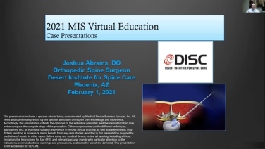 MIS Approach: Lateral Case Analysis with Joshua Abrams, DO thumbnail image