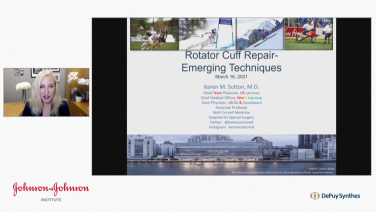 An image from the "Emerging Solutions in Rotator Cuff Repair" video on the JnJInstitute.com website.