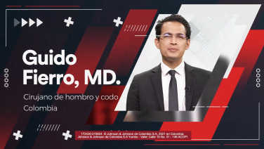 An image from the "Grabación de contenido virtual: "Técnicas en Artrocópia de Hombro" - Dr. Guido Fierro" video on the JnJInstitute.com website.