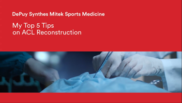 An image from the "My Top 5 Tips on ACL Reconstruction with Karen Sutton, MD" video on the JnJInstitute.com website.
